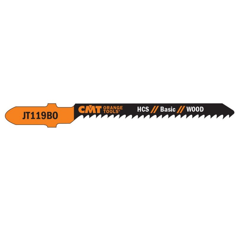 CMT Jig Saw Blade HSS Basic Wood 119 B0 - L76 I50 TS2 (set 5pcs)