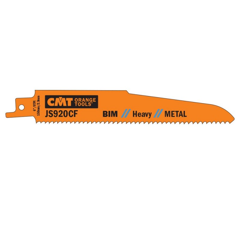 CMT Sabre Saw Blade BIM Heavy Metal 920 CF - L150, I130, TPI9 (set 5pcs)