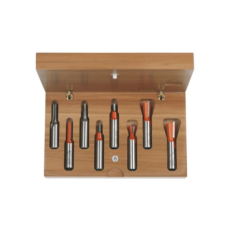 CMT 8 pc Set S6.35, Dovetail and Straight Bits