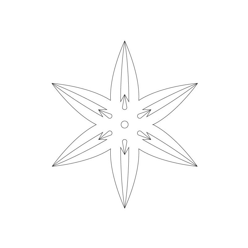 CMT Router Carver System Template, Rosette, 88x70 mm