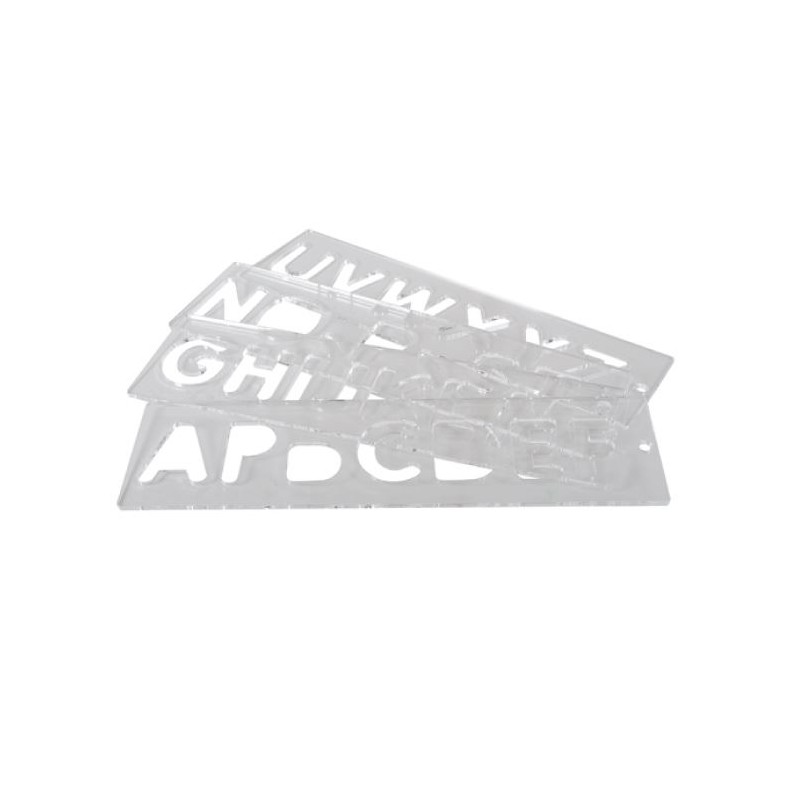 Template Set, Letters 57 mm uppercase, A-Z