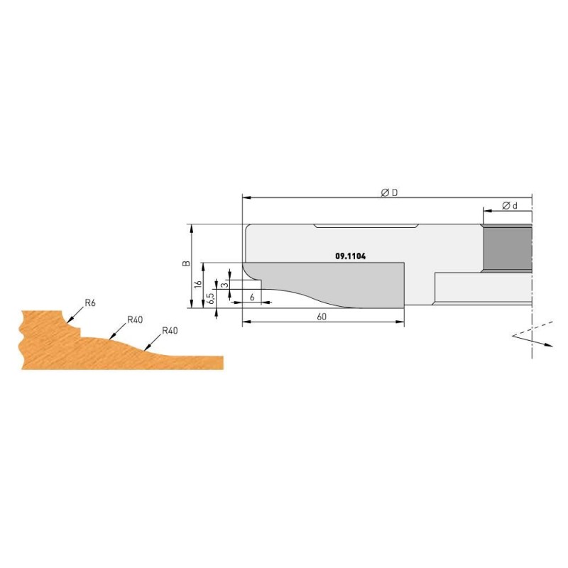 IGM Profile Knife A 60x16x2mm pro F632-182