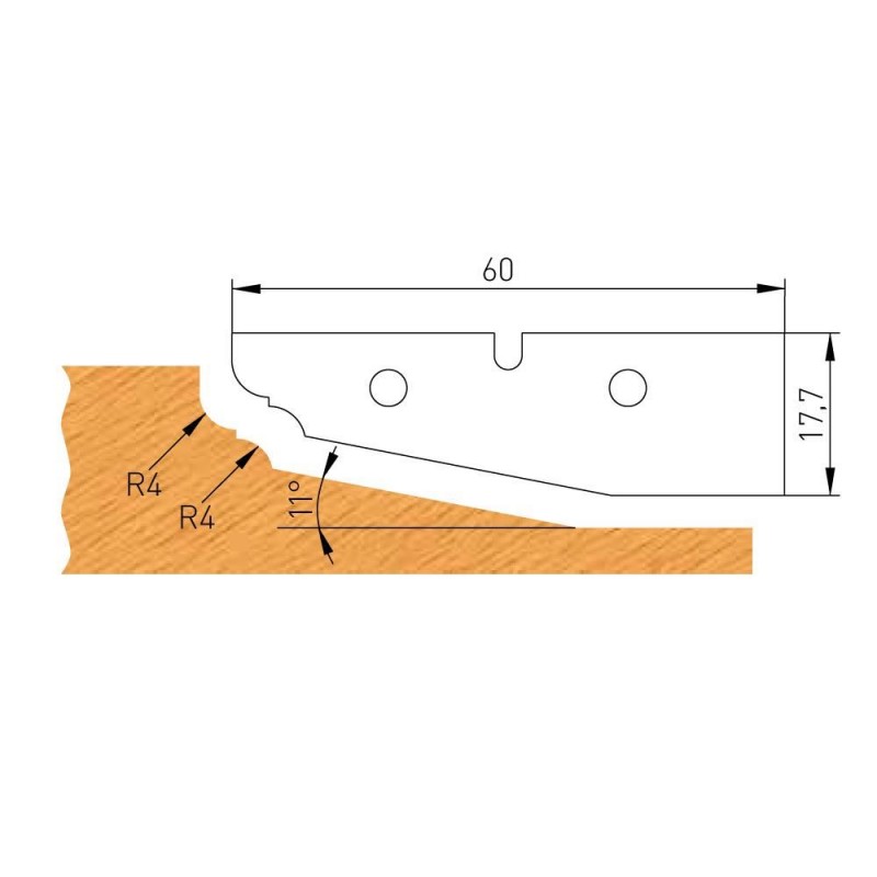 IGM Profile Knife E 60x17,7x2mm pro F632-182