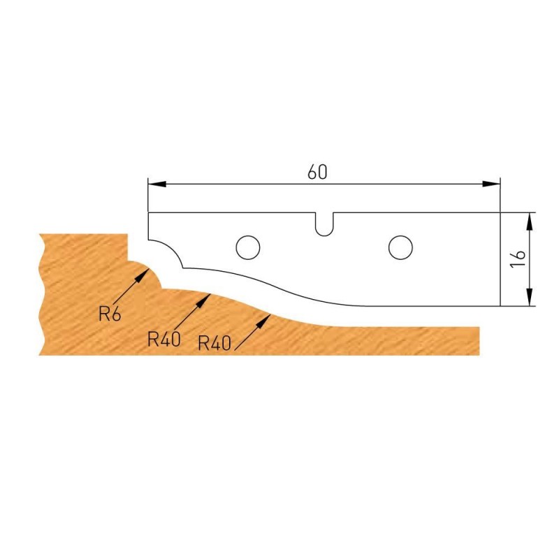 IGM Profile Knife F 60x16x2mm pro F632-182