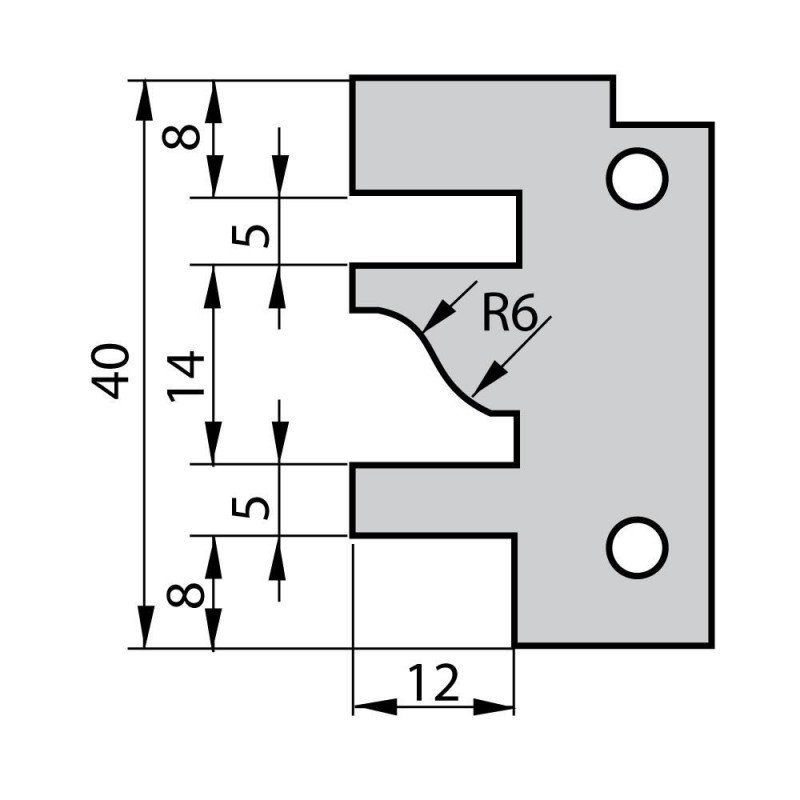 IGM Profile Knife for 641 - profile A,40x26x2 mm
