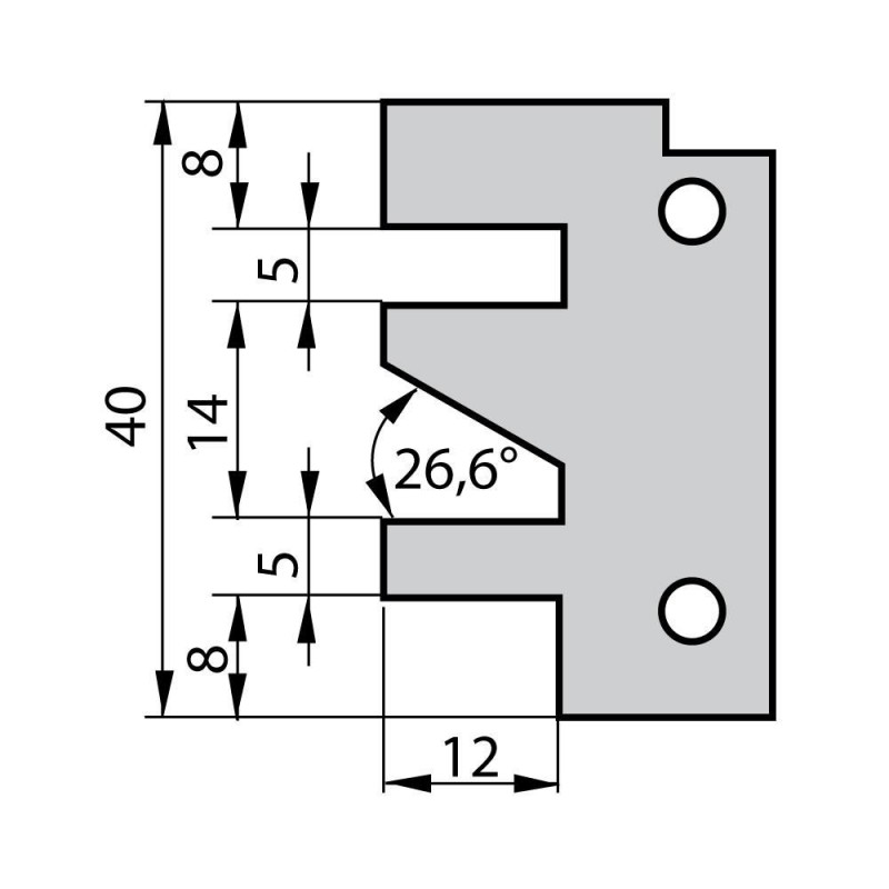 IGM Profile Knife for 641 - profile C, 40x26x2 mm