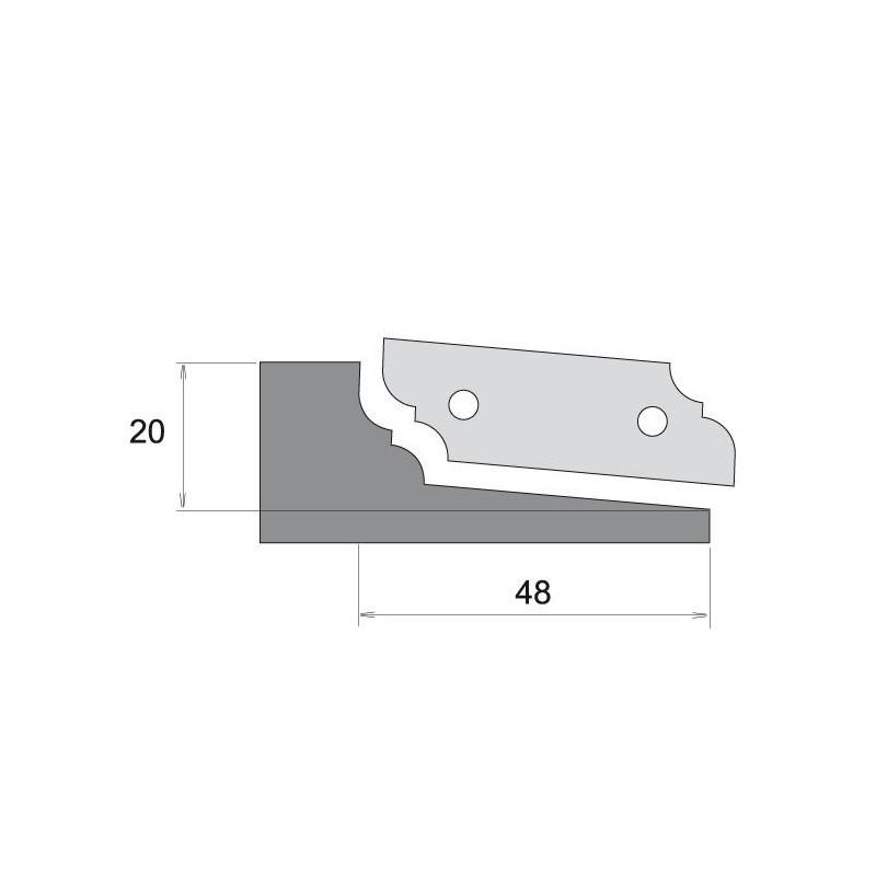 IGM Profile Knife for F631 - type A, bottom
