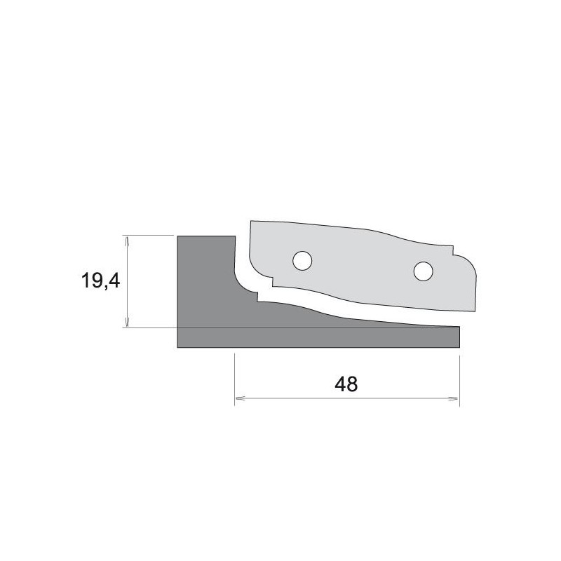 IGM Profile Knife for F631 - type B, top