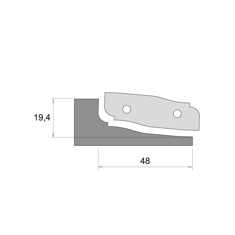 IGM Profile Knife for F631 - type B, bottom