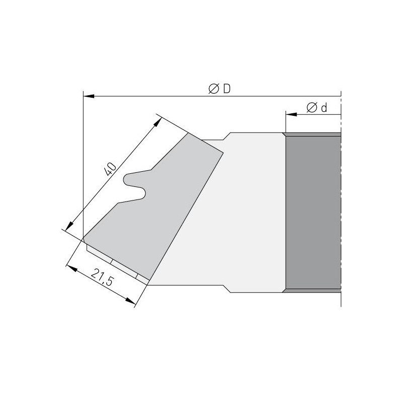 Profile Knife 40x21,5x2mm for F623