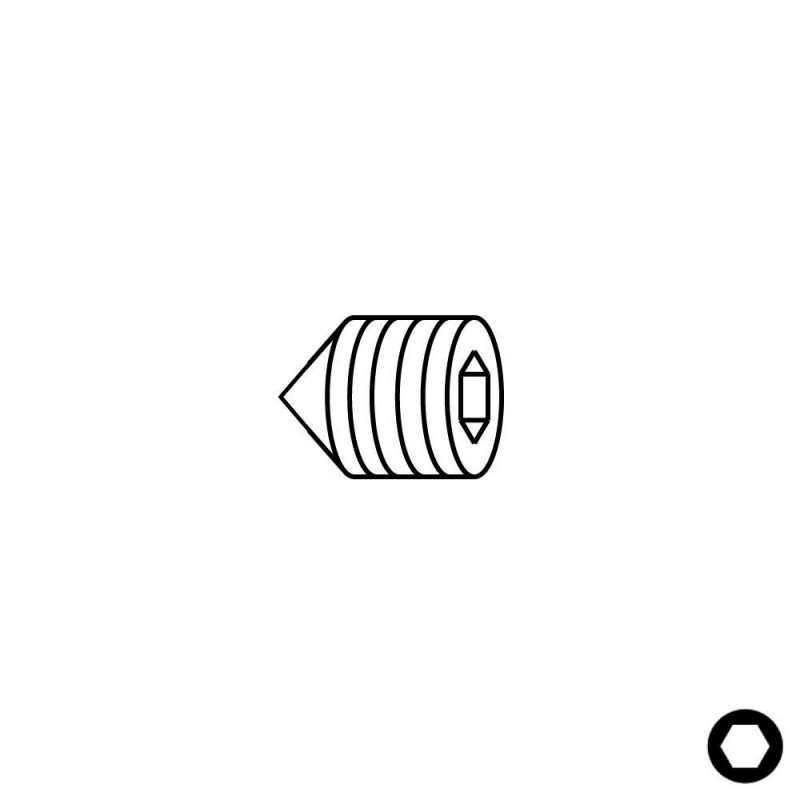 Grub Socket Screw with a Cup Point for 305 M5x5, DIN 916,UNI 5929