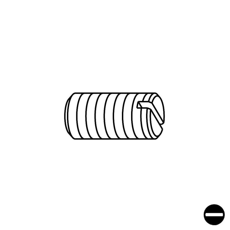 Grub Socket Screw with Flat Point, Slotted M5x10 UNI 4766