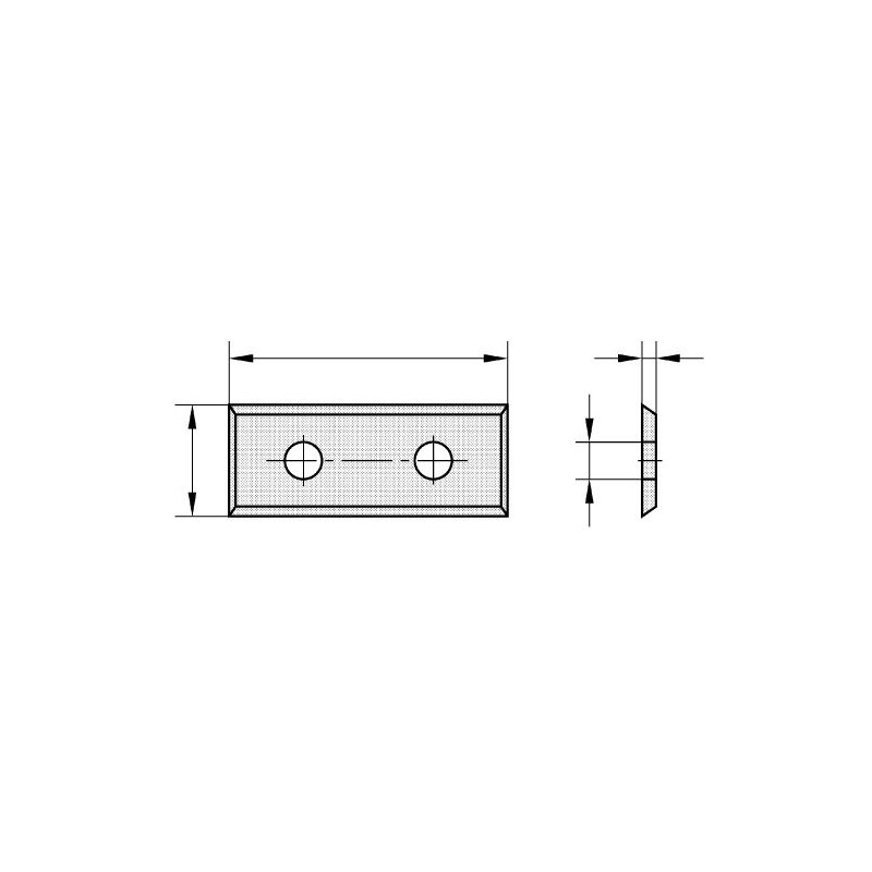 Reversible Knife 39,5x12x1,5 mm for Cutter D1216